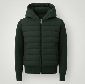 Veste matelassée personnalisée pour homme, logo imprimé sur le devant, coupe-vent, écologique, streetwear, manteau décontracté - Product Image 4