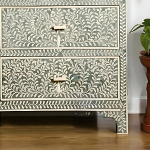 ILAHI's Bone Inlay <b>Drawer</b> Modern Design Agate Detailing <b>Storage</b> Portable Home Furniture - Product Image 5