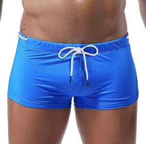 Men's Quick Dry Nylon Sport <b>Shorts</b> Mid Waist Drawstring Solid Color Knitted Casual Board <b>Shorts</b> with <b>Zippers</b> - Product Image 4