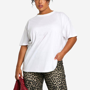 Camisetas de Algodón 100% de Alta Calidad al por Mayor para Mujer, Tallas Grandes, con Logotipo Personalizado en Relieve, Corte Regular, Transpirables y de Secado Rápido para Verano - Product Image 2