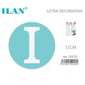 Letra Decorativa Ilan I de 11 cm, Arte de Pared Blanco, Decoración del Hogar - Product Image 1