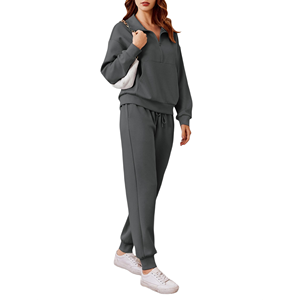 Ensemble 2 pièces pour femmes, tenue décontractée pour le yoga et le pilates, tissu extensible, évacuation de l'humidité, équipement d'entraînement de sport pour femmes - Product Image 4
