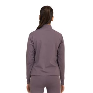 Veste polaire grise zippée pour femme, col montant, manches longues, respirante, tricotée, sportswear décontracté d'automne - Product Image 6