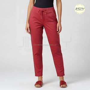 กางเกงทำงานลำลองสไตล์ฮิปฮอปสำหรับผู้หญิงผ้าฝ้ายออร์แกนิกระบายอากาศยาวเต็มรูปแบบใส่ใน100% เป็นมิตรกับสิ่งแวดล้อม - Product Image 2