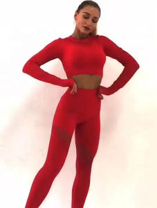 Ensembles de yoga personnalisés en gros, vêtements de sport de haute qualité, ensembles de vêtements de sport 100% polyester, vêtements de fitness pour femmes, vêtements de yoga - Product Image 4