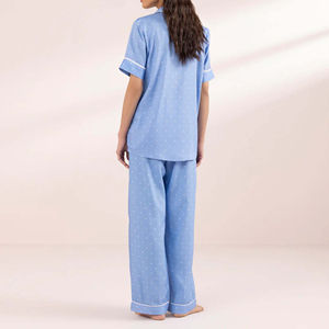 Fazn Industry Customized Logo 2026 Cotton Printed Breathable Sleep Wear for Women <b>Night</b> <b>Dress</b> Pajamas Set Sleep Wear - Product Image 6