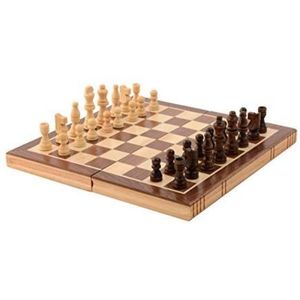 Juego de Ajedrez de Madera con Logotipo Personalizado al por Mayor - Tablero de Ajedrez Plegable de Madera de 15 Pulgadas, Juego de Mesa, Juguete Intelectual, Juego de Regalo para Escuela y Club - Product Image 1