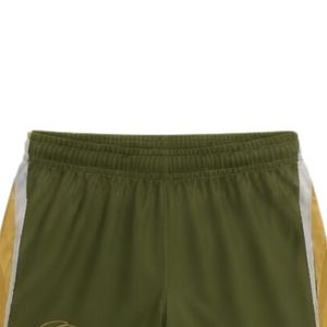 Unisex Olive Green Gold Sublimated Lacrosse <b>Shorts</b> Lightweight Polyester Athletic Team Uniform Performance Apparel - Product Image 3