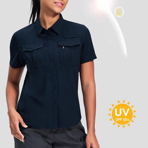 Chemises de pêche classiques pour femmes, respirantes, couleur unie, très tendance, coupe classique - Product Image 3
