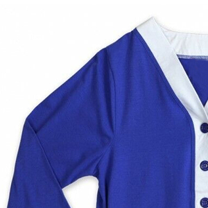 Cardigan col en V pour femmes et hommes, vêtements de sport décontractés, appliques, boutons recouverts, logo, sororité, fraternité, printemps, séchage rapide - Product Image 3