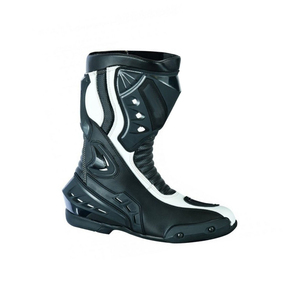 Bottes en cuir pour motards, qualité supérieure, respirantes, logo personnalisé, couleur unique, haute adhérence, chaussures de moto pour adultes, ODM - Product Image 5