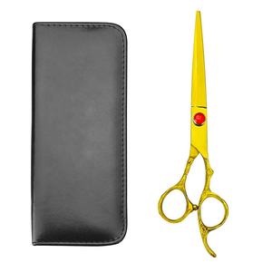 Ciseaux de coiffure professionnels en acier inoxydable plaqué or pour salon de coiffure, ciseaux de coupe de cheveux pour usage en salon - Product Image 1