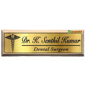 Placa de Identificación Personalizada Gugan, Placa de Nombre Dorada - Product Image 5