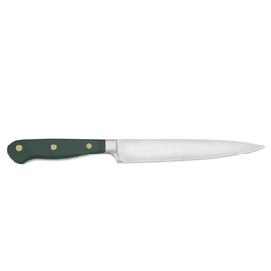 Cuchillo de Cocina Multiusos con Mango Remachado Verde Oscuro y Hoja de Acero Inoxidable para Cortar Carne y Verduras - Product Image 1