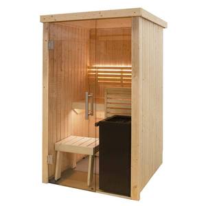 Nouveau kit de sauna intérieur résidentiel S1212SV Mini pour 1 personne avec façade en verre et bois de qualité supérieure - Product Image 5