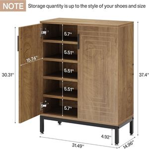 Armadio Portascarpe con Ampio Spazio di Stoccaggio, Soluzione Efficiente per l'Organizzazione delle Scarpe - Product Image 6