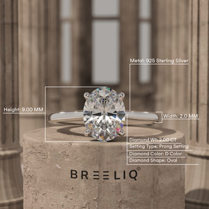 2CT Oval Diamond Engagement Ring 14K Solid Gold Solitaire Ring Classic 4 Prong <b>Bridal</b> Ring Custom Jewelry OEM ODM Supplier - Product Image 2