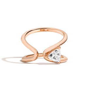 Zaha Wrap <b>Ring</b> with Triangle 14K Solid Gold Diamond Wedding Engagement <b>Ring</b> IGI Certified Luxury Anniversary Gift - Product Image 2