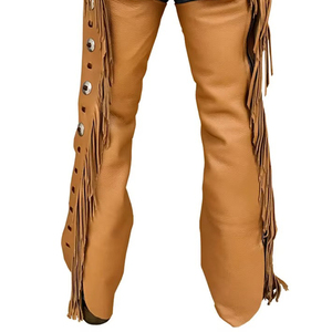 High Quality Breathable Genuine Leather Men's Full Western <b>Chaps</b> for <b>Riding</b>-Customizable Color & Logo Factory Direct Sale - Product Image 2
