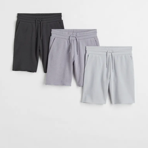 Shorts Bermuda en Coton pour Homme, Taille Mi-Haute, Cordon de Serrage, Couleur Unie, Décontracté, Respirant, Tricoté - Product Image 6