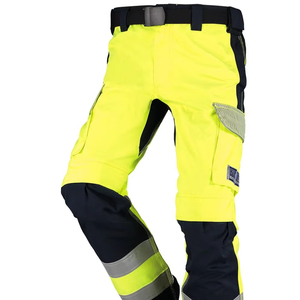 Men's High Visibility Reflective Safety Pants Outdoor <b>Work</b>-wear LED Flash <b>Waterproof</b> Cotton Pockets High Quality Customized Made - Product Image 1