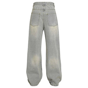 Jean baggy pour homme, coupe slim, en denim délavé, pantalon long, style tendance, jeans délavés à l'acide, fabriqué au Pakistan - Product Image 3
