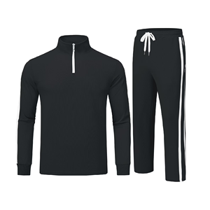 Conjunto de Chándal de Invierno para Hombre, Fabricado Directamente en Fábrica, Diseño Personalizado, Color Sólido, Cierre de Media Cremallera, Estilo Casual, Ecológico - Product Image 3