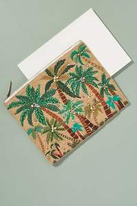 Pochette à monnaie brodée de perles de rocaille, faite à la main en Inde, pour femme - Product Image 4