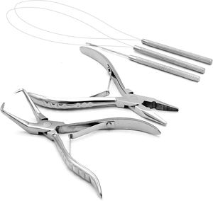 THT Wears Stainless Steel Hair Extension Storage Bag I-Link Micro Ring <b>Loop</b> Needle Pulling <b>Hook</b> Set Model THT BK 2529 Wig <b>Tape</b> - Product Image 3
