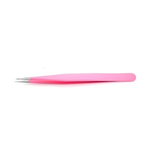 Pinzas de Punta Fina Recta Rosadas de Lujo para Extensión de Pestañas, Uso en Salón, Ligeras, Ergonómicas, para Largas Jornadas, Lash Tech Hub - Product Image 2