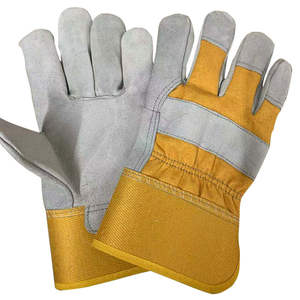 Guantes de Trabajo de Cuero Vacuno de Primera Calidad, Doble Palma, Seguridad Industrial, Venta al Por Mayor, Servicio OEM Disponible - Product Image 2