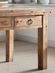 Mesa de Comedor de Madera Maciza Premium con Cajones de Almacenamiento, Diseño Rústico de Granja, Construcción de Madera Resistente para Decoración de Cocina - Product Image 2