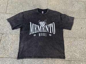 T-shirt court pour homme en jersey 100% coton épais 180g, coupe ample, col en V, imprimé, anti-boulochage, respirant, personnalisé et surdimensionné - Product Image 3