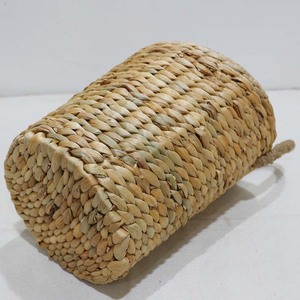 Panier de rangement mural en jacinthe d'eau tressée pour plantes et fleurs avec poignée en corde de jute - Product Image 4