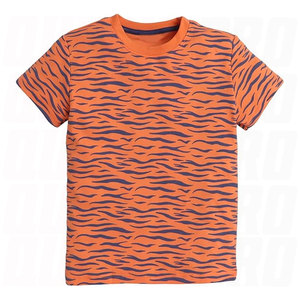 Camiseta de Algodón Estampada para Niños, Informal, de Manga Corta, Suave y Transpirable, para Uso Diario en Verano, Camiseta Gráfica para Niños, Ligera y Moderna - Product Image 1