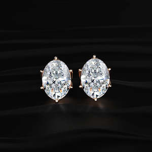 Round Cut Moissanite Twisted Halo Stud <b>Earrings</b> 4 TCW Colorless VVS 14K Gold 1.5 Carat Center Solitaire <b>Back</b> Bridal Jewelry - Product Image 2