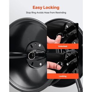 Avvolgitubo per Idropulitrice in Acciaio Rinforzato da 15 Metri x 3/8 Pollici, Montabile a Parete/Pavimento/Su Camion, con Tubi e Avvolgitori da Giardino da 4000 PSI - Product Image 3