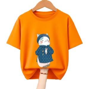 เสื้อยืดผู้หญิง FMF สีส้ม ลายพิมพ์ (ลายกราฟิก) ผ้าฝ้าย 100% คอกลม ระบายอากาศได้ดี ลำลอง / สตรีทแวร์ / ชุดชายหาด รุ่น Lunar - Product Image 1