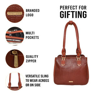 Women's Black Pattern Shoulder <b>Bag</b> Two Handles Zip Fashion Style Daily Use Office Use Faux <b>Leather</b> Tassel <b>Soft</b> Polyester Lining - Product Image 3