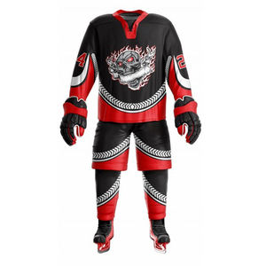 Maillot de hockey sur glace professionnel de haute qualité, design personnalisé, 100% polyester, séchage rapide, uniforme sportif confortable, nom de l'équipe OEM - Product Image 1