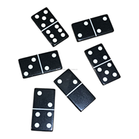 Ensemble de dominos de luxe en os, moderne, écologique, fait main, artisanat de mode, boîte grise pour enfants et adultes, jeux de dominos d'intérieur