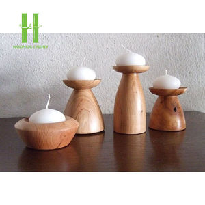 Ensemble de luxe bougeoir bougeoirs décoratifs en bois pour la maison Restaurant hôtel emballage personnalisé au Vietnam HNH artisanat - Product Image 1