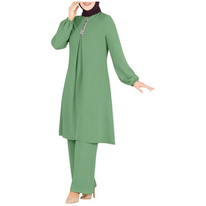 Women's Modest Activewear Set Eco-Friendly Quick Dry Breathable Lightweight Spandex/Polyester Oversized Loose Fit for Workout - Product Image 3