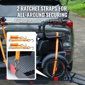 Portapacchi in Ferro da 115 cm x 65 cm per Pickup con Rampa Pieghevole e Cinghie di Stabilizzazione - Product Image 6