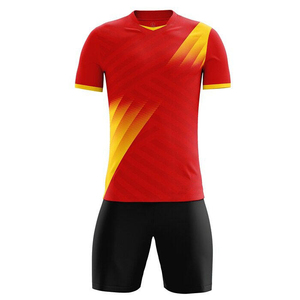 Uniforme de Fútbol Personalizado de Fábrica para Hombre y Mujer, Spandex/Algodón, Secado Rápido, Transpirable, Ligero, Antibacteriano, Manga Corta - Product Image 3