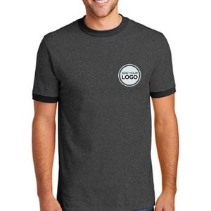T-shirt à col rond, coupe ajustée, manches courtes, 100% coton / Ringer personnalisé pour les t-shirts avec logo personnalisé - Product Image 3