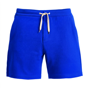<b>Men's</b> <b>Red</b> Solid Color Casual <b>Shorts</b> With Drawstring Waist And Front Pockets Logo On Front - Product Image 2