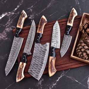 Premium Damascus Steel Chef <b>Knife</b> Set with Resin & Stag Handle Design for Home <b>Kitchen</b> Cooking Food Preparation Chef <b>Knife</b> Sets - Product Image 5