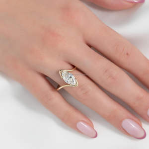 IGI/GIA Lab Grown Cut Diamond Vintage 14K Anillo de boda/compromiso amarillo Unisex Oro blanco fino para fiesta de aniversario-Worthy - Product Image 1