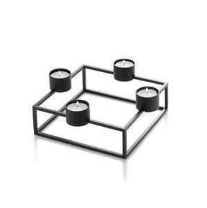 Candelabro de Alambre de Hierro Estilo Nórdico Minimalista, Portavelas Votivo de 4 Luces Dorado, Decoración para Bodas y Navidad - Product Image 1